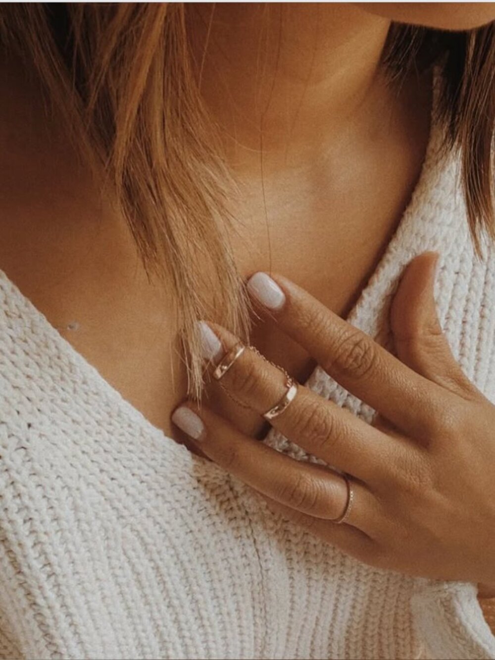 14k Rose Gold Chain-Linked Ring - Sizes 4 & 5.5